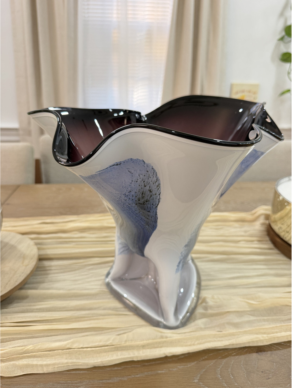 Vulcan Free Form Vase Giant Vase Hand Crafted In Poland Art Glass